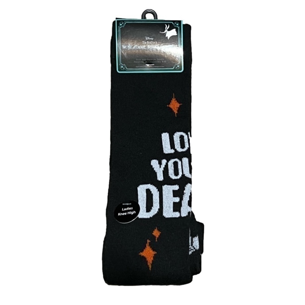DISNEY Tim Burton Nightmare Before Christmas Jack & Sally Women’s Knee-Hi Socks